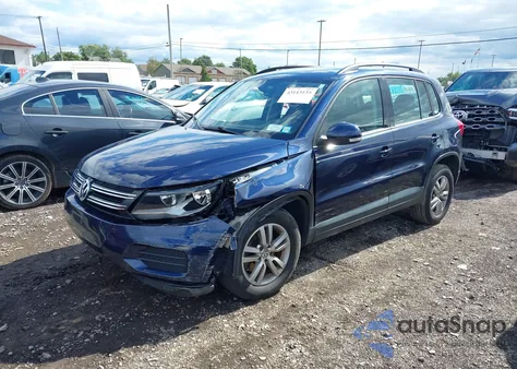 2016 Volkswagen Tiguan S из США, поврежденный, VIN WVGBV7AX5GW532913